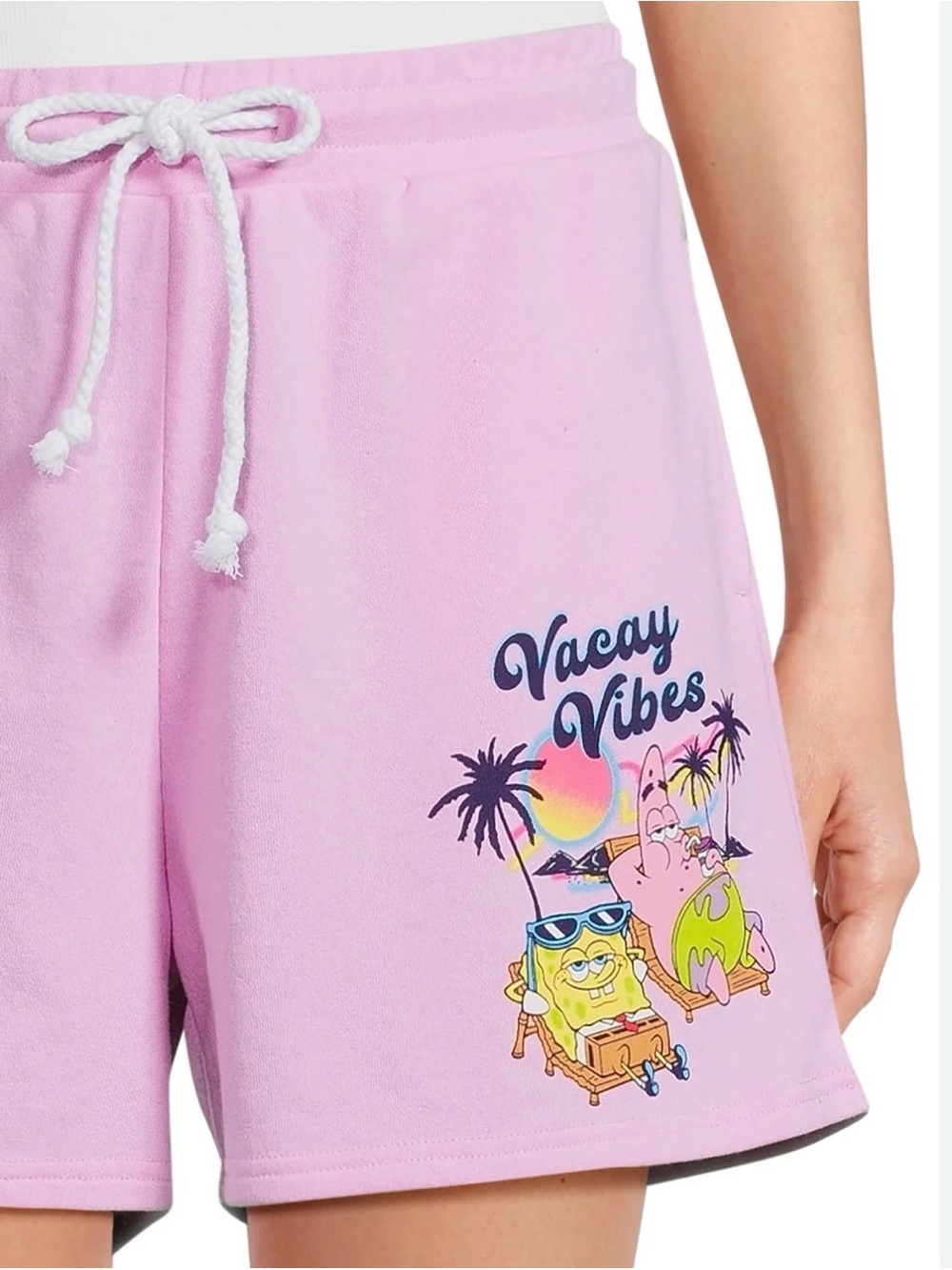 SpongeBob SquarePants Women's Pink Graphic  Ba
Shorts Sz XL